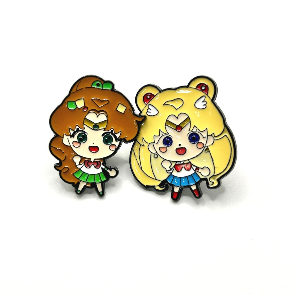 Sailor Moon & Jupiter Enamel Pin Set Multi Chibi Anime Kawaii Lapel Jewelry 78